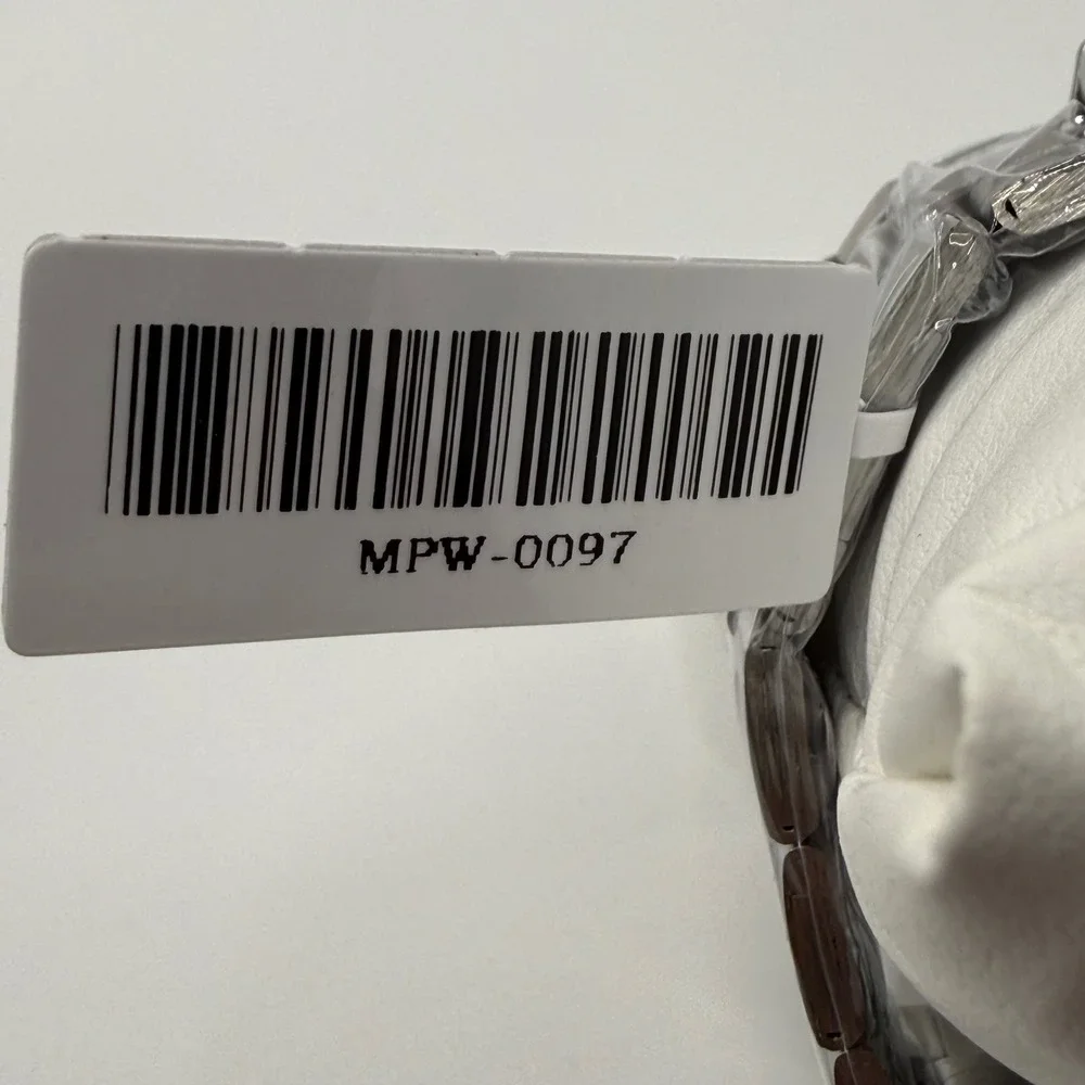 Montres Prestige Mens Chronograph Watch Silver White Tachymeter MPW-0097 NEW